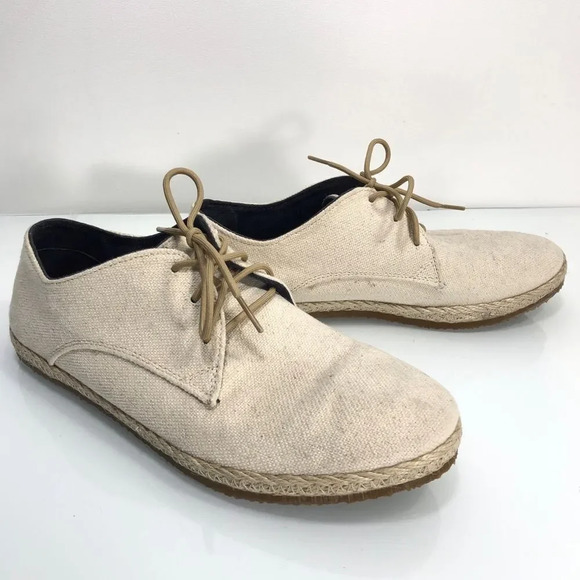 Patara Ivory Nomad Canvas Derby Casual Lace Up Shoe Men Size 8 - Picture 8 of 12